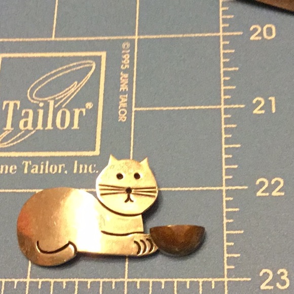 925 Sterling Silver Jewelry - SOLID STERLING SILVER Kitty Broach  Perfect TAXCO